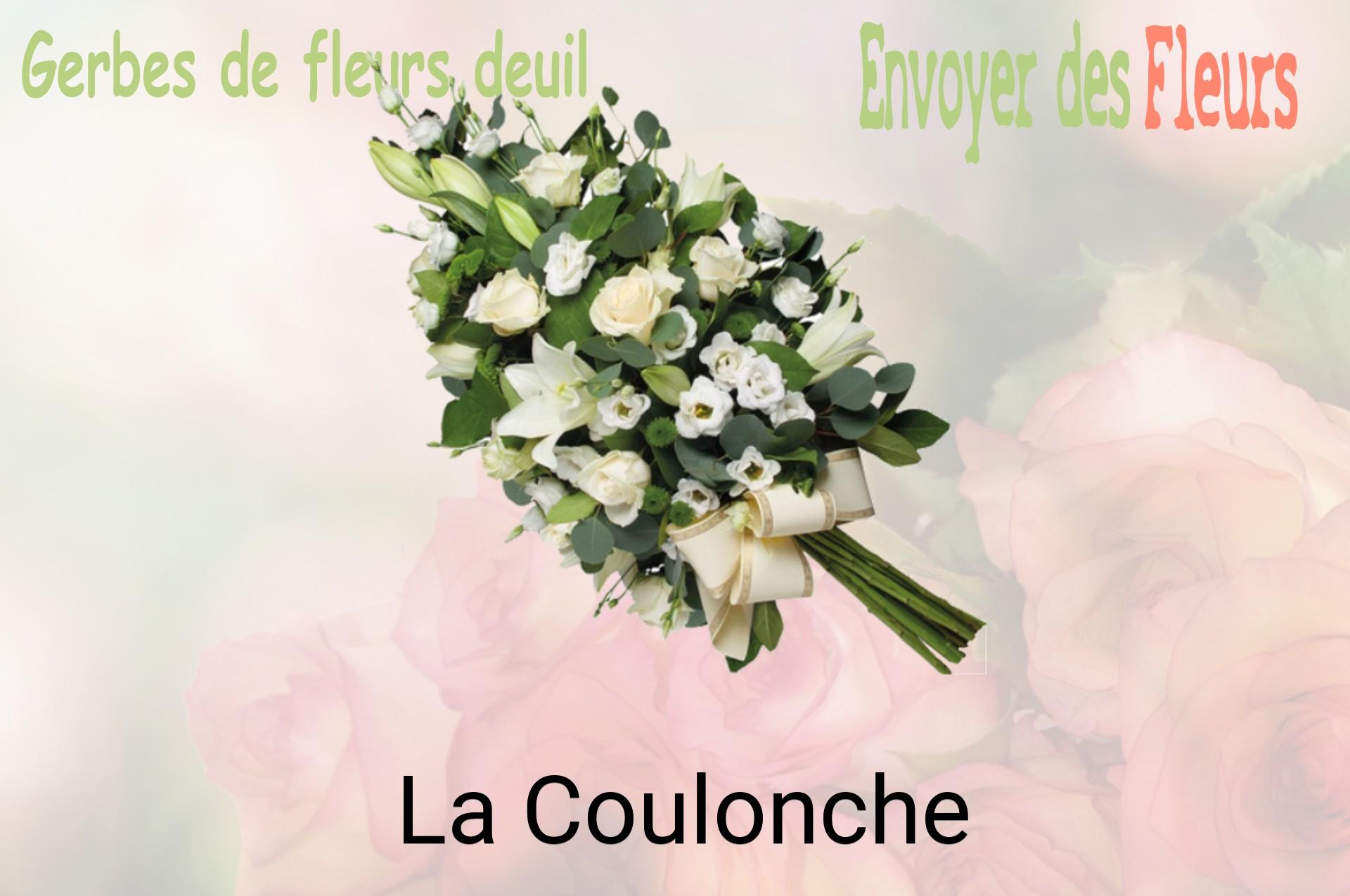Gerbe de fleurs de deuil livrée à La Coulonche